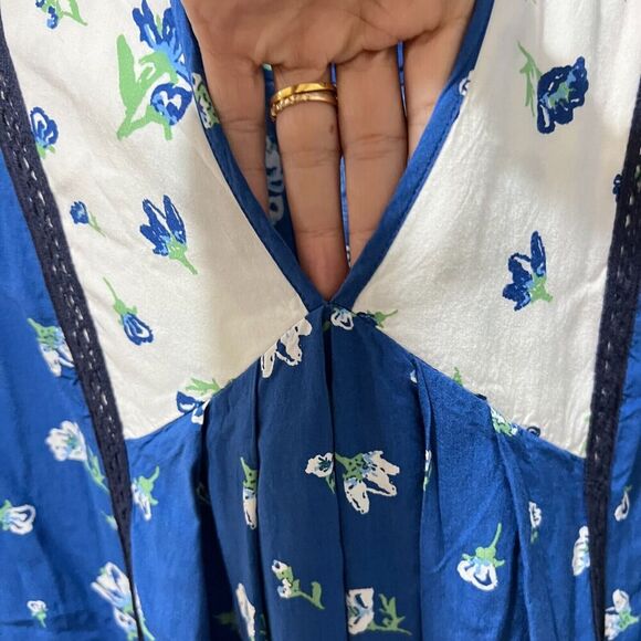 Matilda Jane Womens Blue Floral Flowy Dress M Day Tripping Boho Long Sleeve - Picture 6 of 15